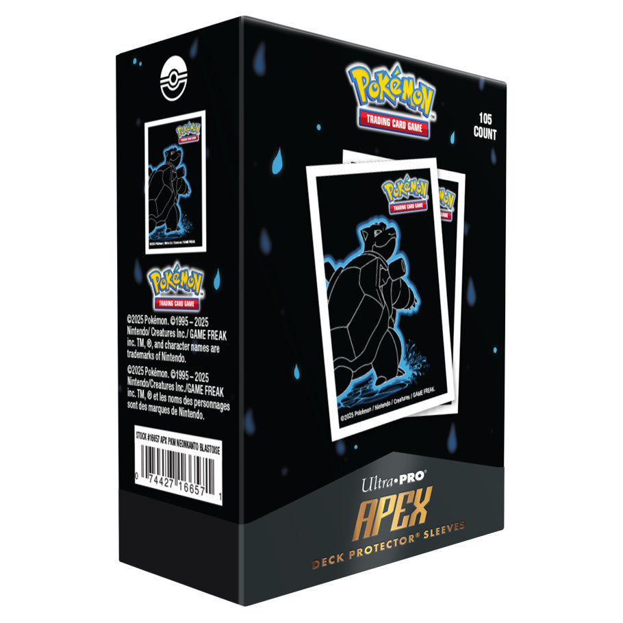 Pokemon Apex Deck Protector Sleeves - Ultra PRO Elite Series - Neon Kanto: Blastoise