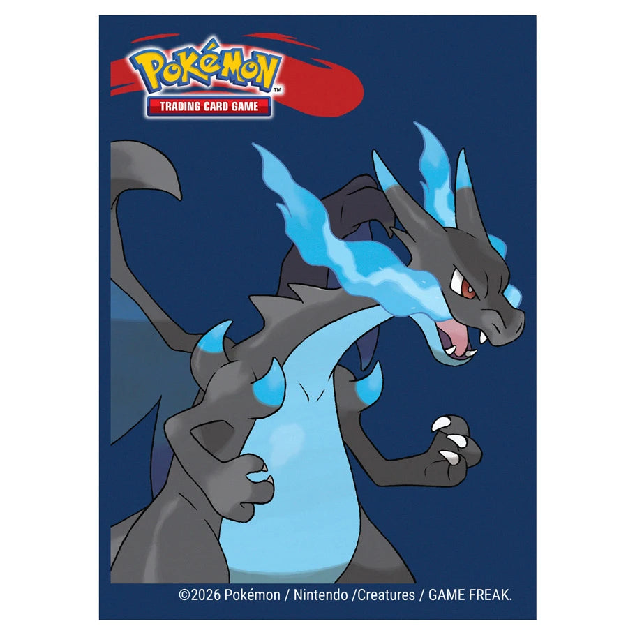 Pokemon Standard Card Sleeves - Mega Charizard X (65 Count)