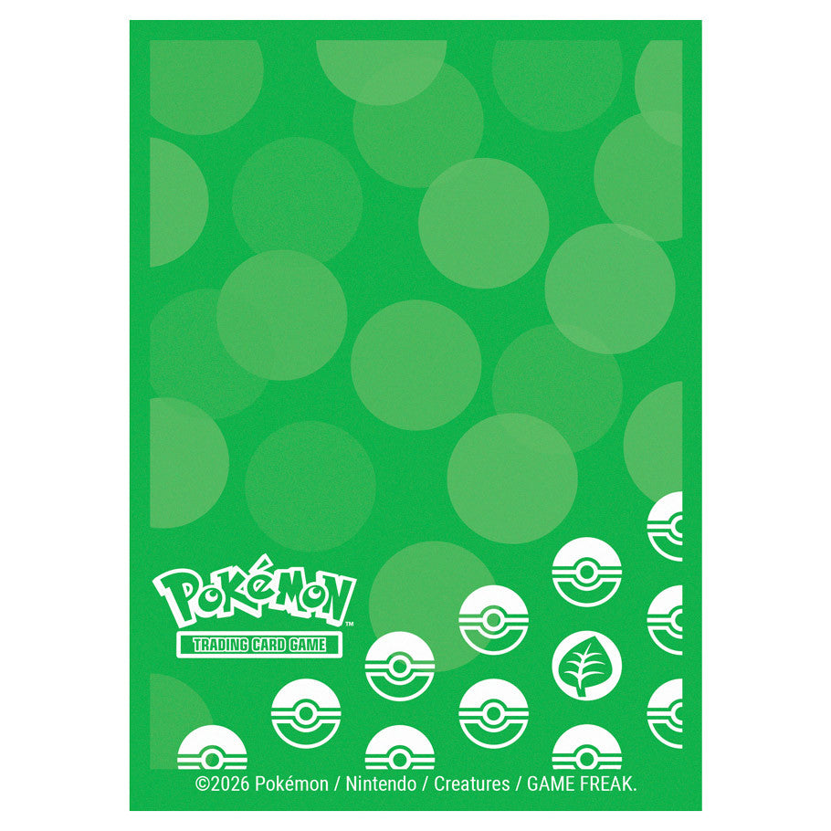 Pokemon Standard Card Sleeves - Grass Type Energy (65 Count)