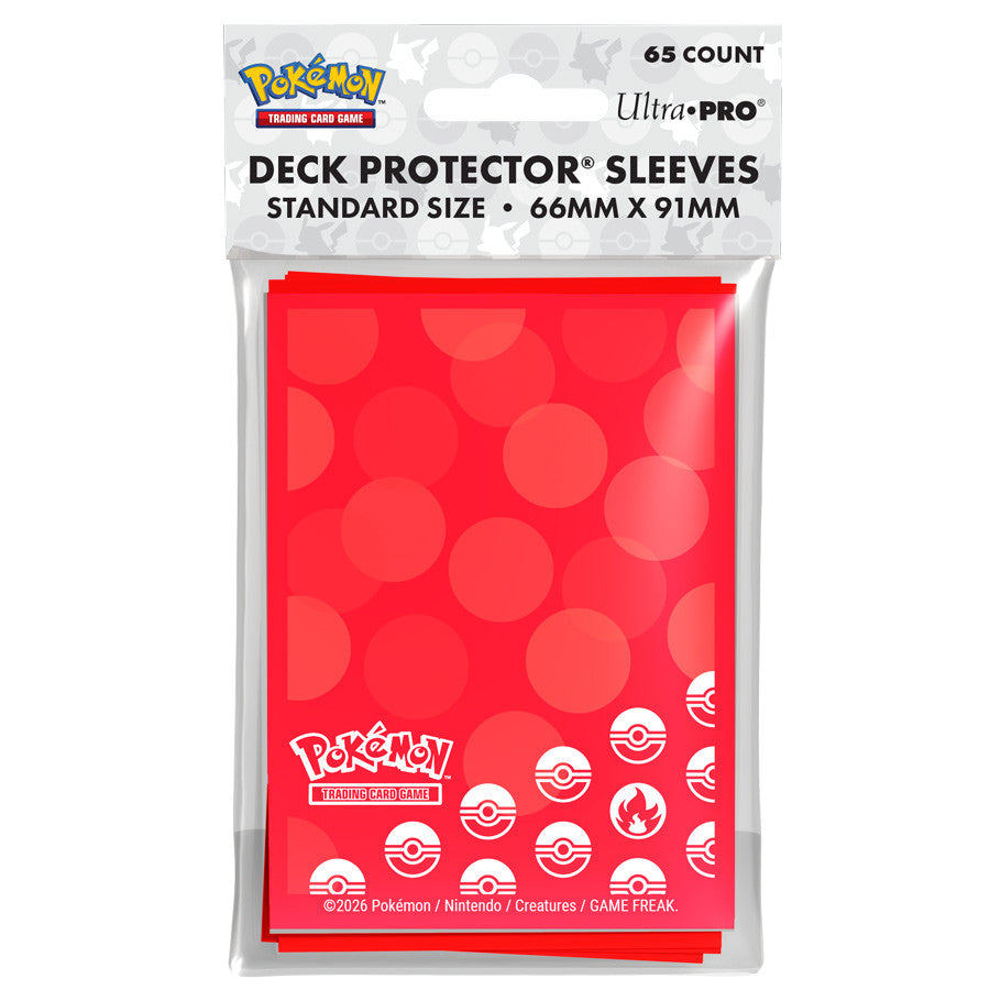 Pokemon Standard Card Sleeves - Fire Type Energy (65 Count)