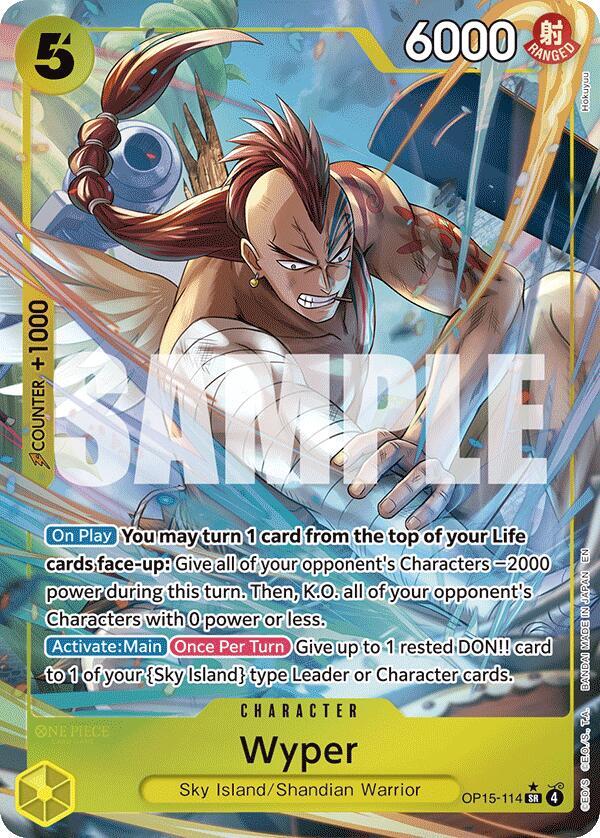 Wyper Alternate Art - OP15-114 Adventure on Kami's Island SR One Piece - NM/MINT