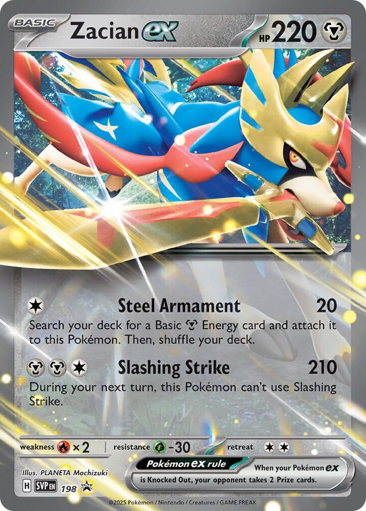 Zacian ex - SVP198 Promo Pokemon - NM/MINT