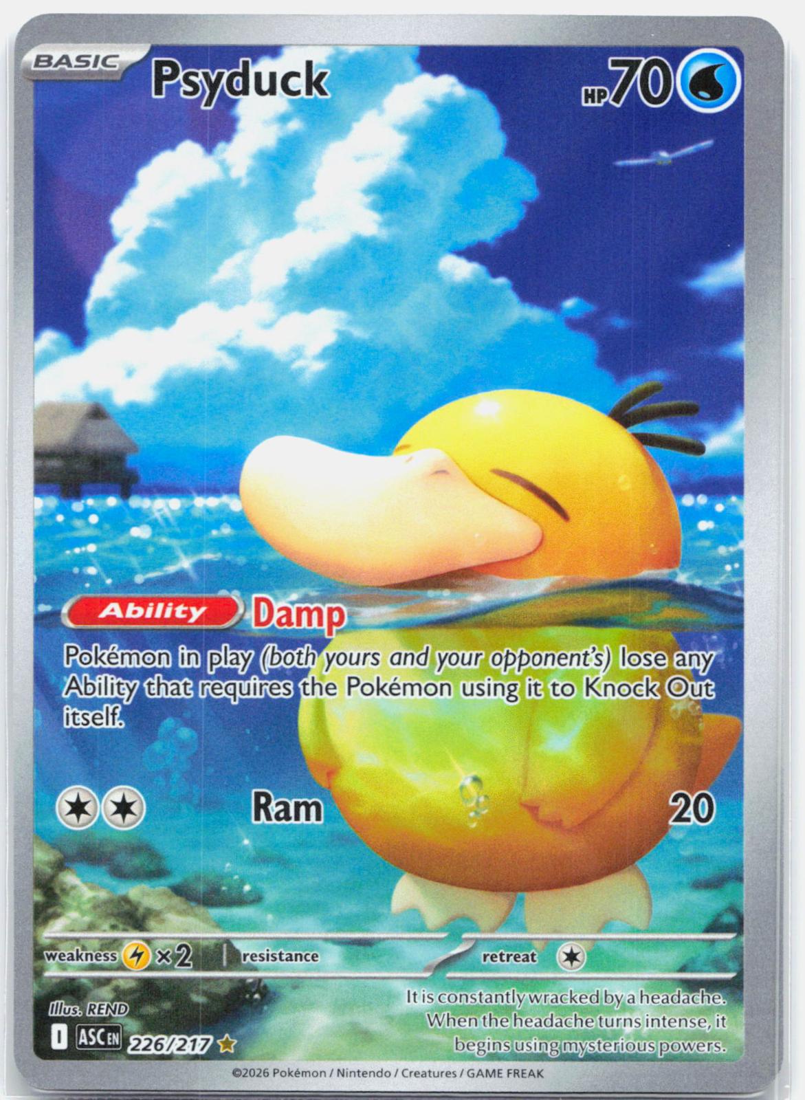 Psyduck - 226/217 Ascended Heroes Illustration Rare Pokemon - NM/MINT