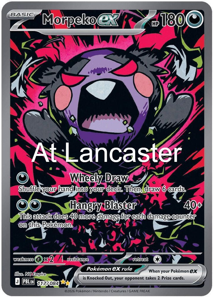 Morpeko ex - 117/084 Pitch Black Holo Special Illustration Rare Pokemon - NM (Lanc)