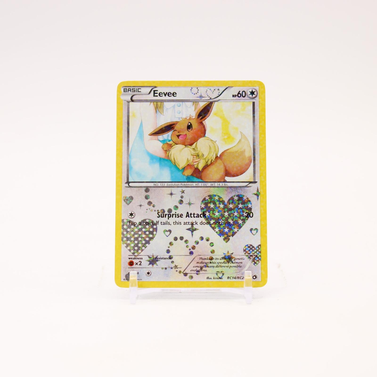 Eevee - RC14/RC25 Legendary Treasures Radiant Collection Holo Pokemon - NM/LP