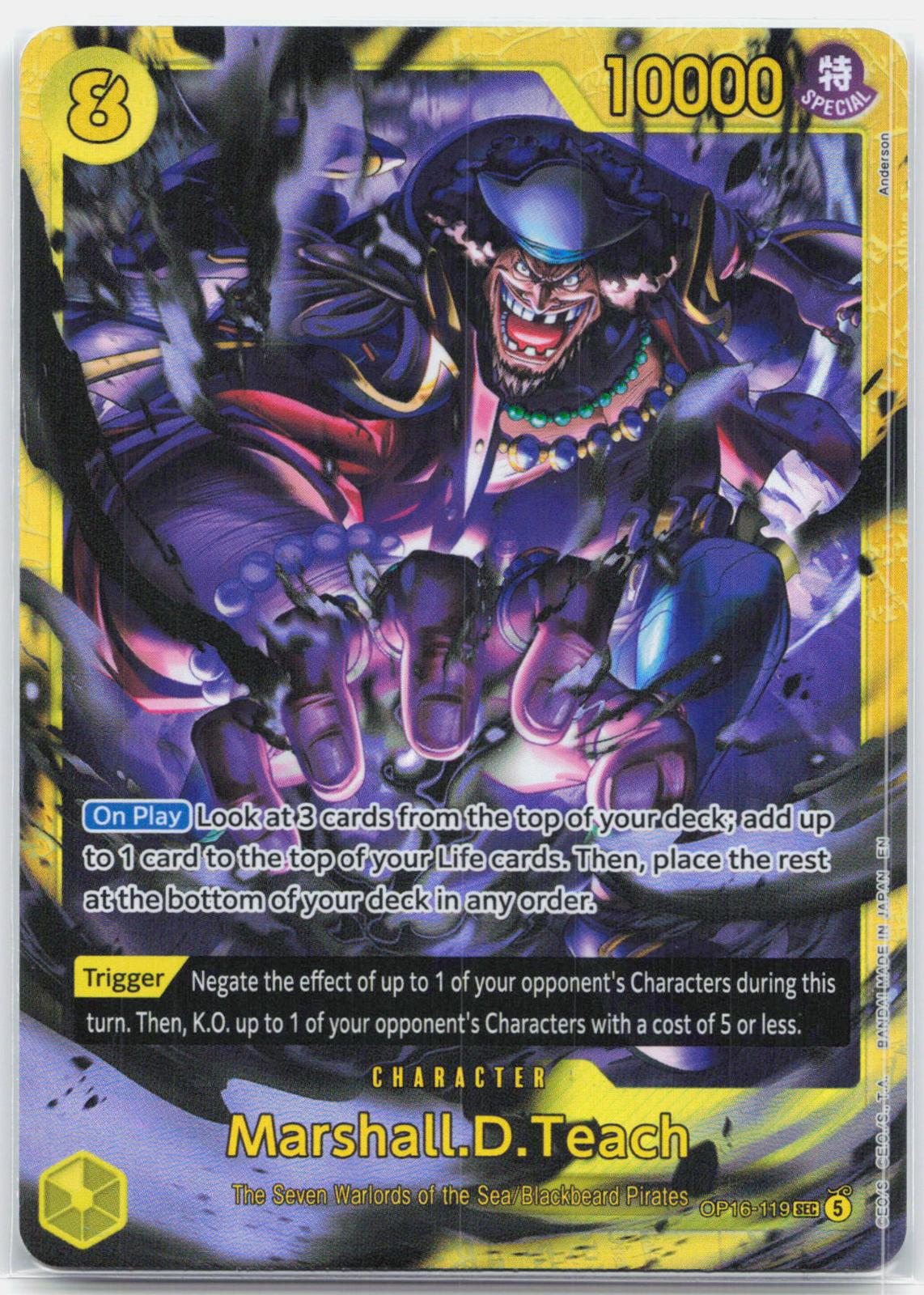 Marshall.D.Teach - OP16-119 The Time of Battle SR One Piece - NM
