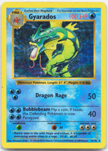 Load image into Gallery viewer, Gyarados - 6/102 Base Set Shadowless Unlimited Holo Rare Pokemon - MP/HP
