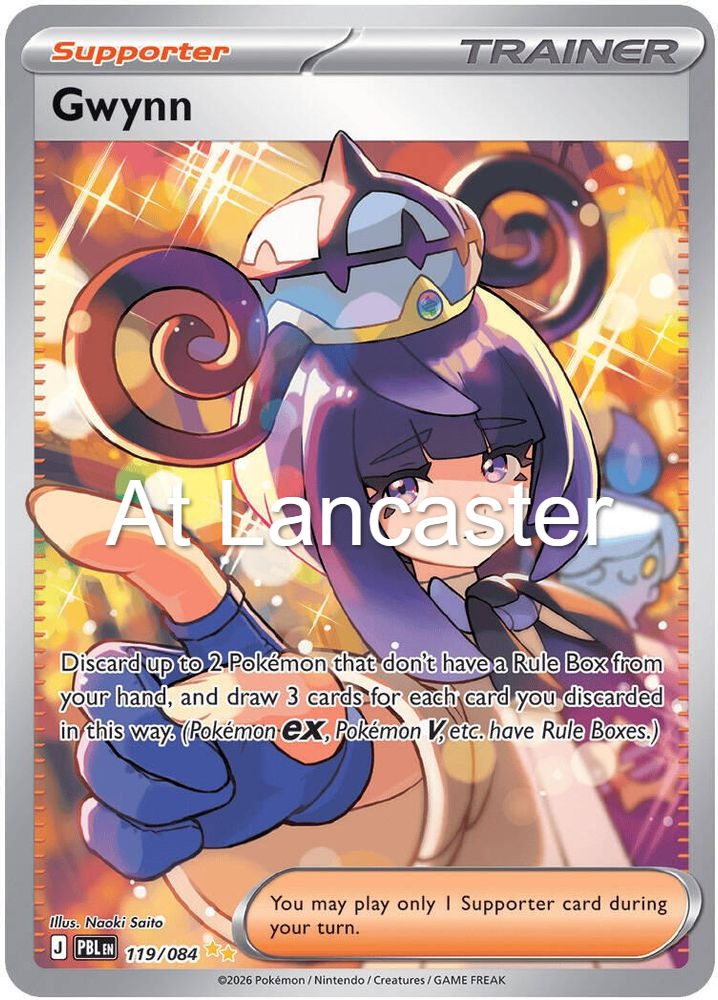 Gwynn - 119/084 Pitch Black Special Illustration Rare Pokemon - NM (Lanc)