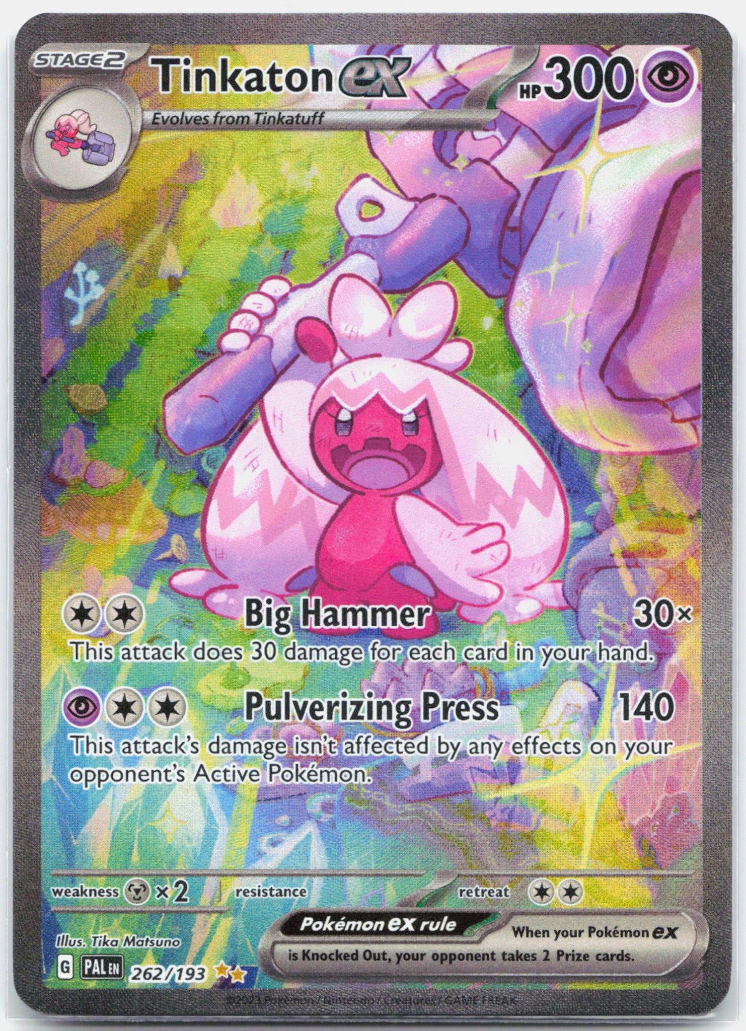 Tinkaton ex - 262/193 Paldea Evolved Special Illustration Pokemon - NM/LP