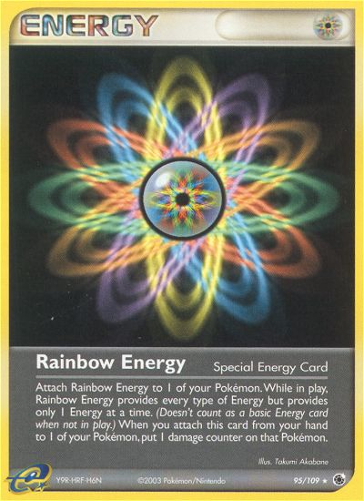 Rainbow Energy - 95/109 Ruby & Sapphire Rare Pokemon - NM