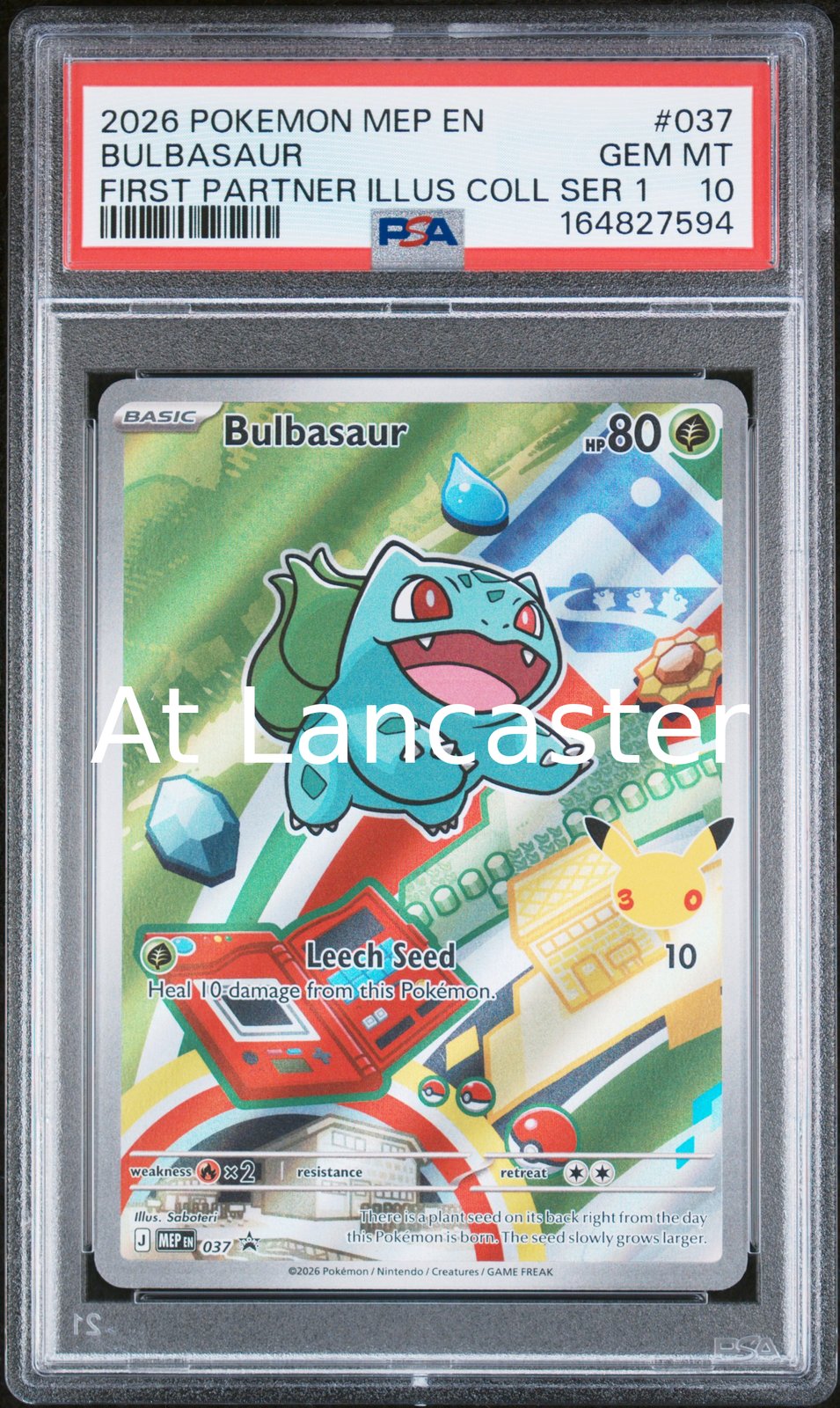 Bulbasaur - 037 PSA 10 First Partner Illustration Collection Series 1 Pokemon