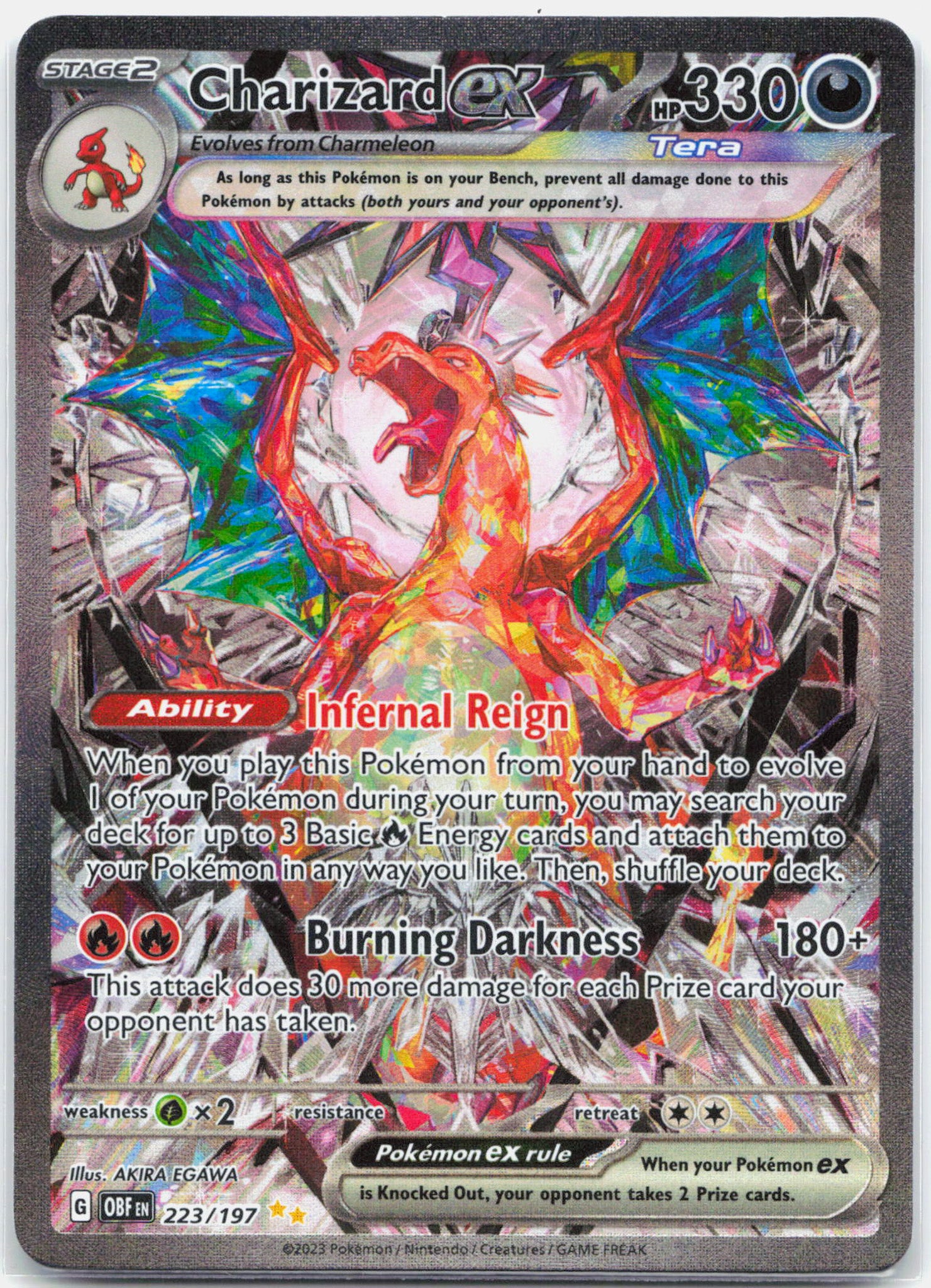 Charizard ex - 223/197 Obsidian Flames Special Illustration Pokemon - NM/LP