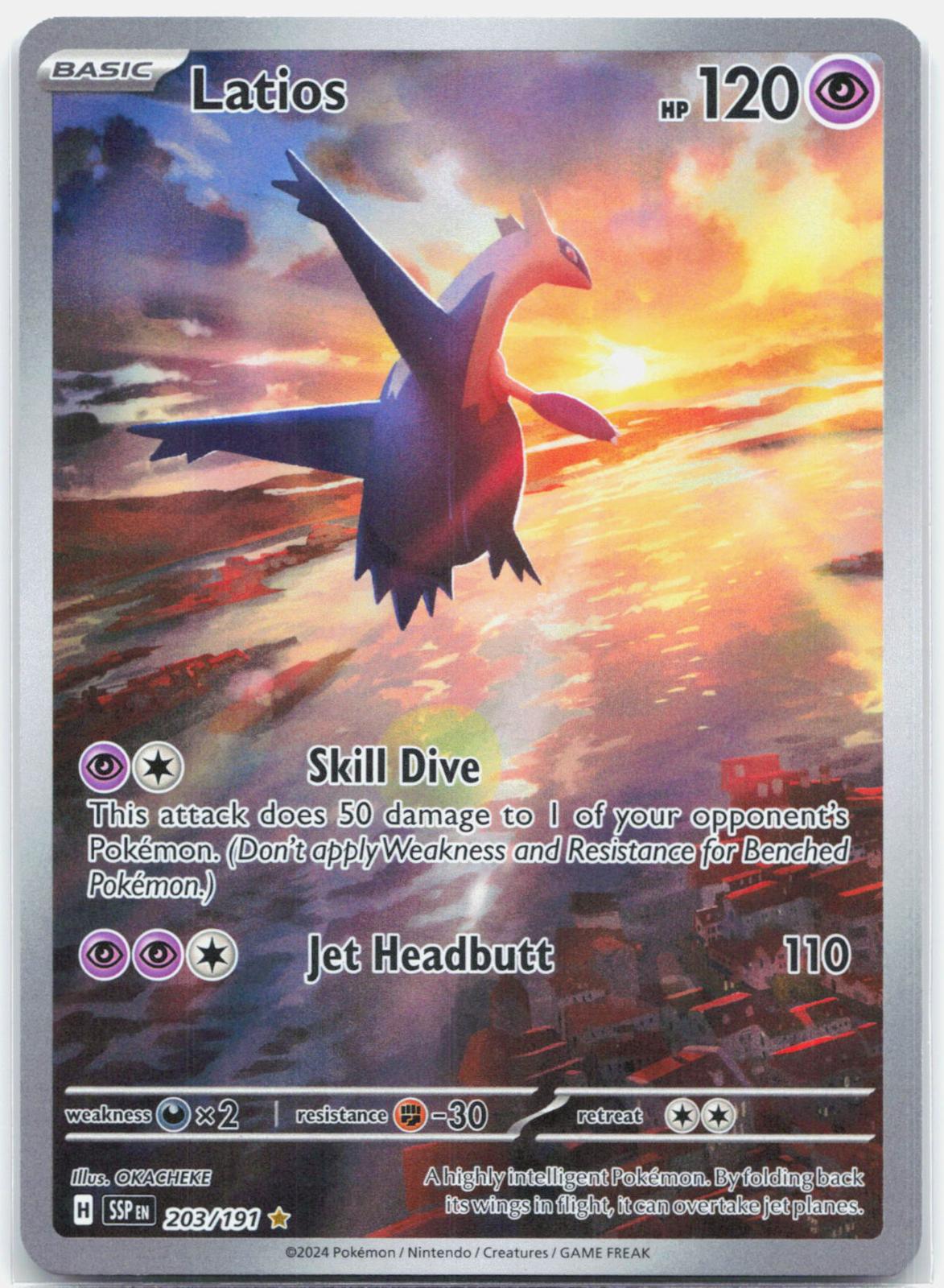 Latios - 203/191 Surging Sparks Illustration Rare Pokemon - NM