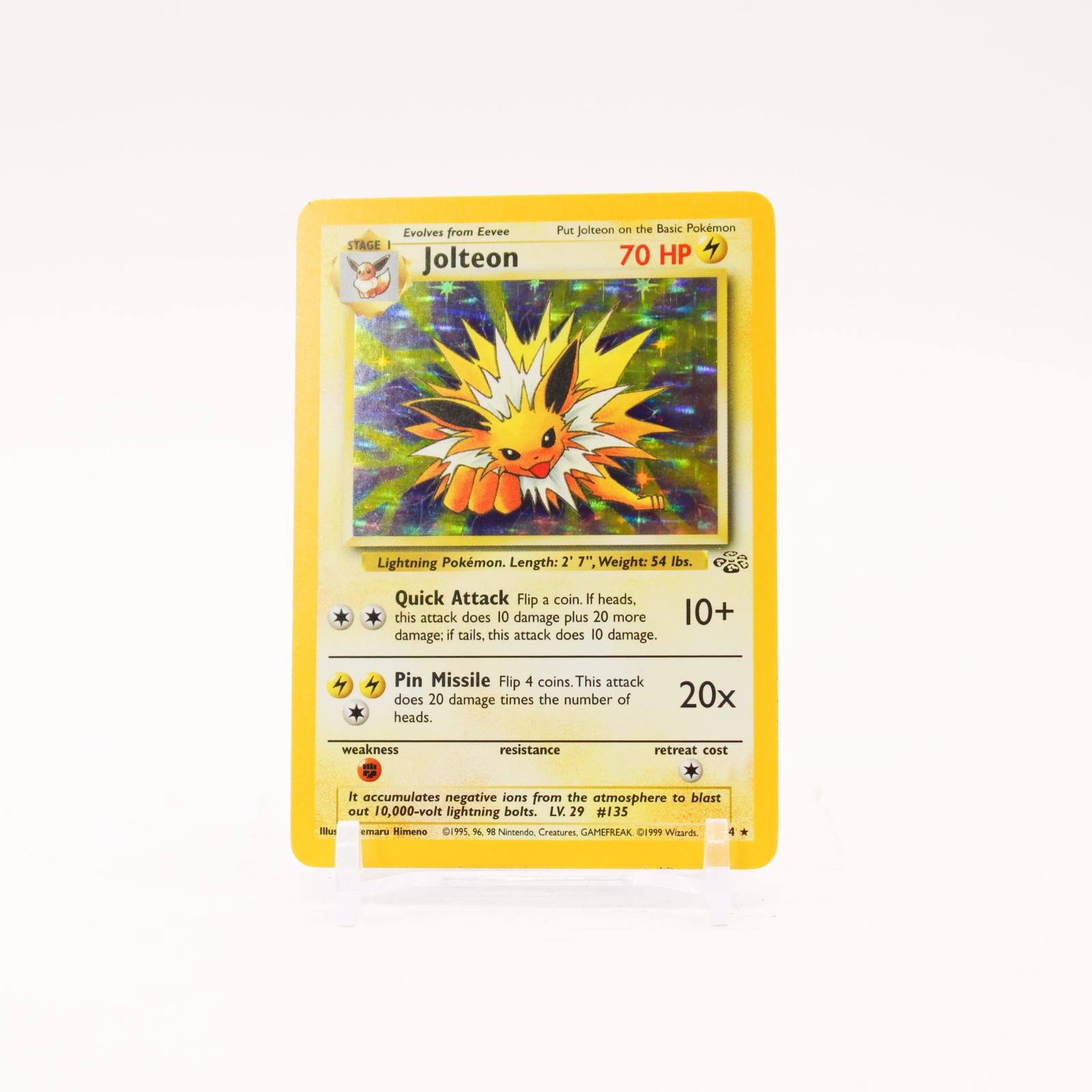 Jolteon - 4/64 Jungle Unlimited Holo Rare Pokemon - LP