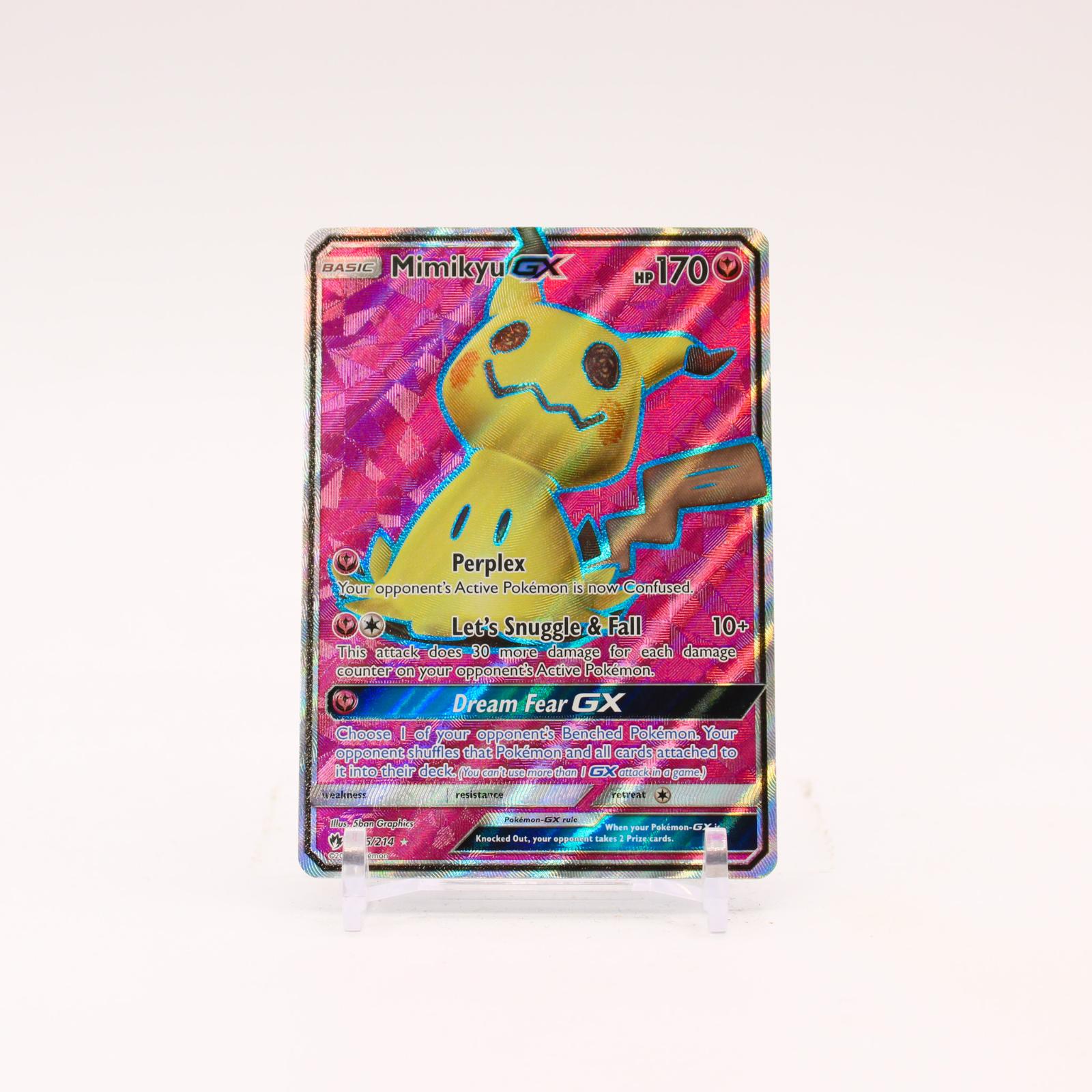 Mimikyu GX - 206/214 Lost Thunder Holo Full Art Pokemon - NM/LP