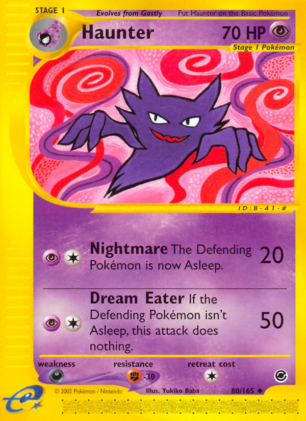 Haunter - 80/165 Expedition Base Set Uncommon Pokemon - NM