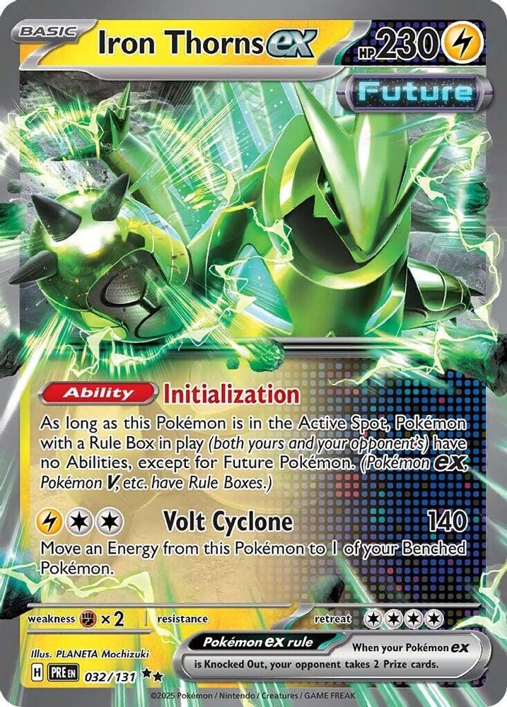 Iron Thorns ex - 032/131 Prismatic Evolutions Double Rare Holo Pokemon - NM