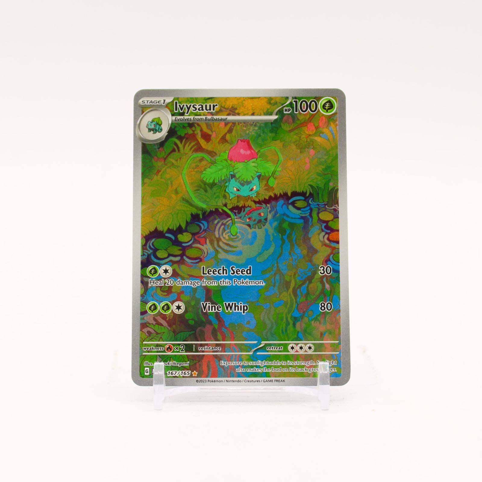 Ivysaur - 167/165 151 Holo Illustration Rare Pokemon - NM/LP