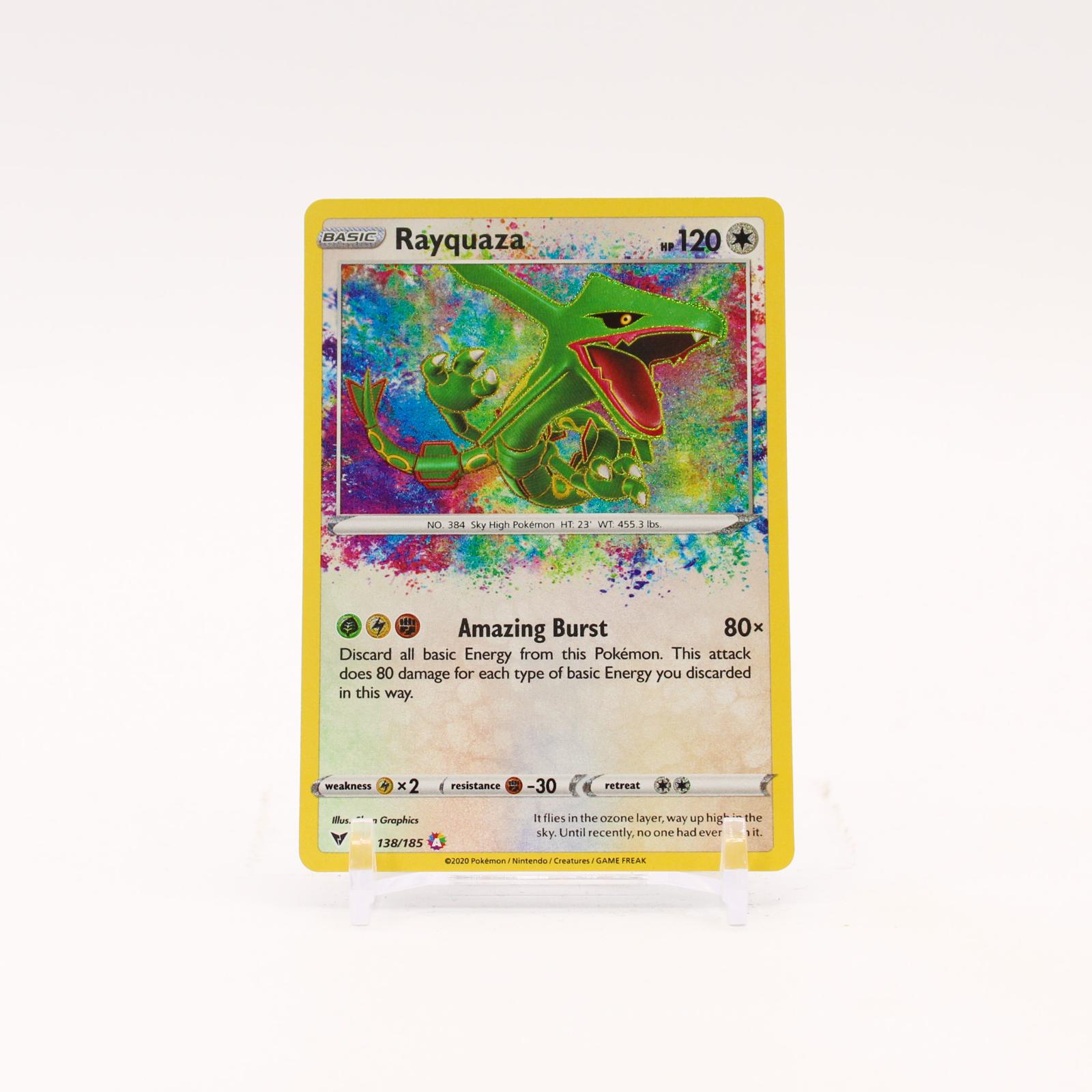 Rayquaza - 138/185 Vivid Voltage Holo Amazing Rare Pokemon - NM
