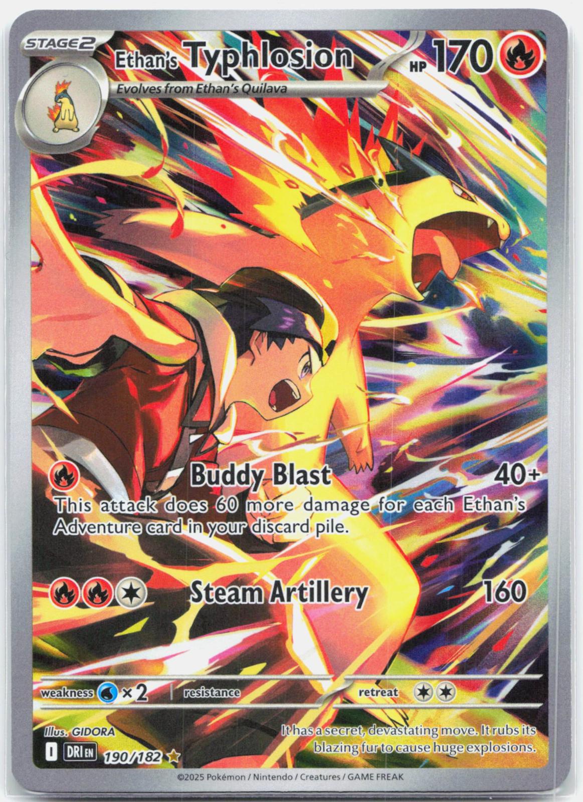 Ethan's Typhlosion - 190/182 Destined Rivals Illustration Rare Pokemon - NM
