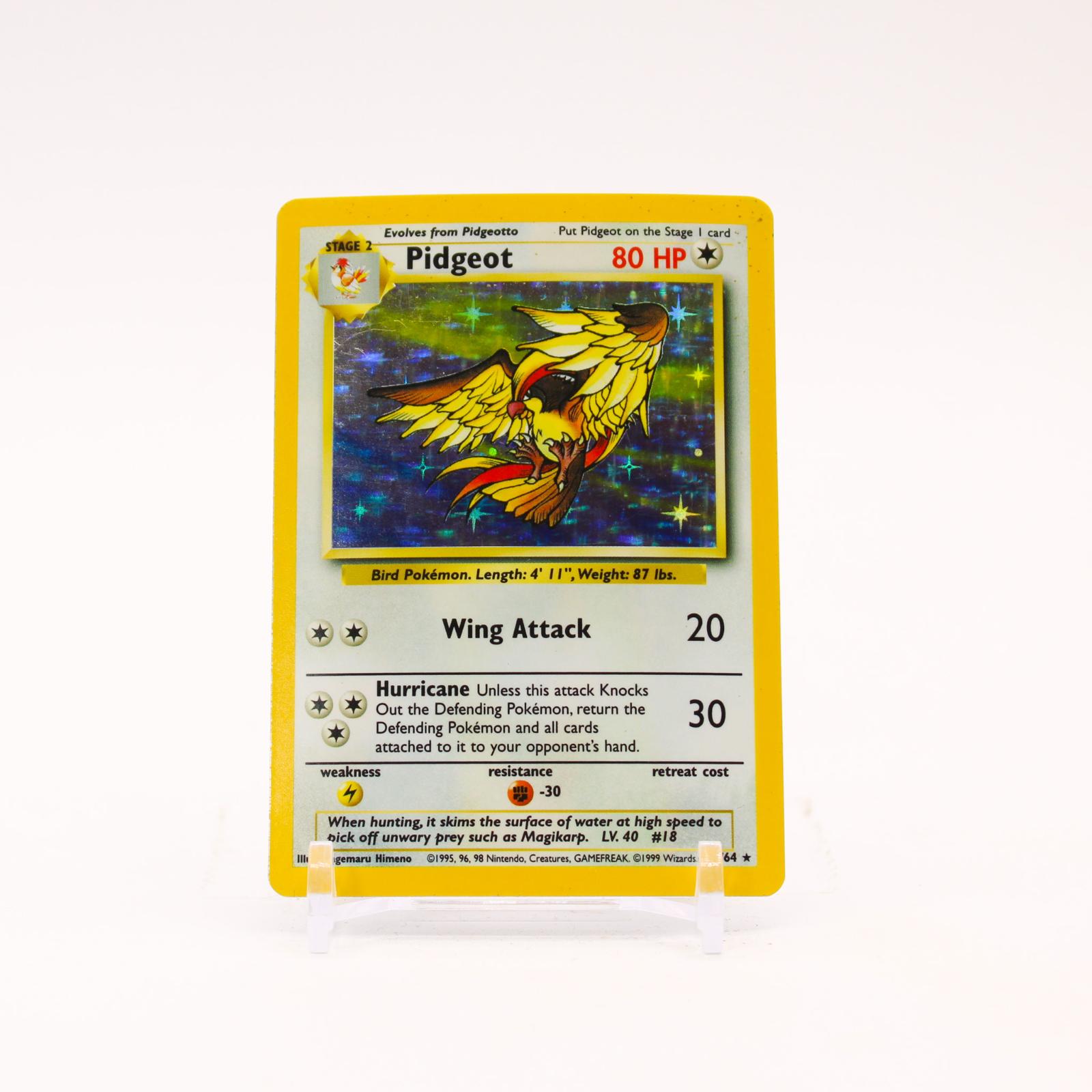 Pidgeot - 8/64 Jungle Unlimited NO SYMBOL ERROR Holo Rare Pokemon - MP