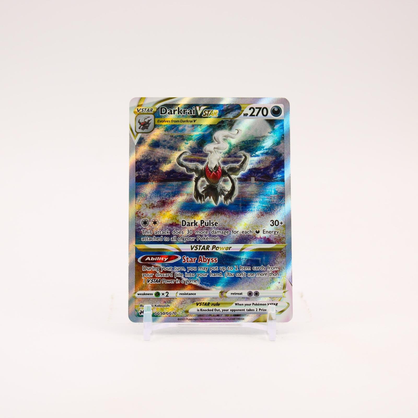 Darkrai Vstar - GG50/GG70 Crown Zenith Galarian Gallery Pokemon - NM