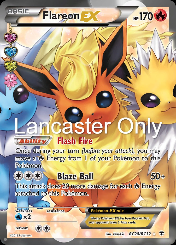 Flareon EX - RC28/RC32 Generations Holo Ultra Rare Pokemon - NM/LP (Lanc)