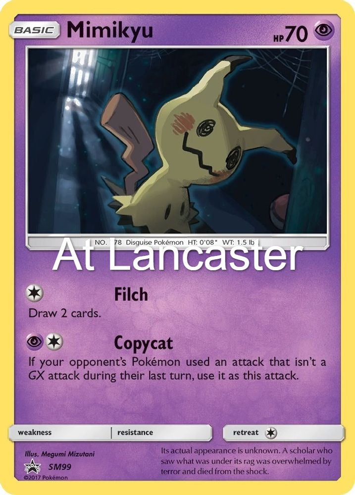 Mimikyu - - SM99 Sun & Moon Promo Promo Pokemon - NM (Lanc)