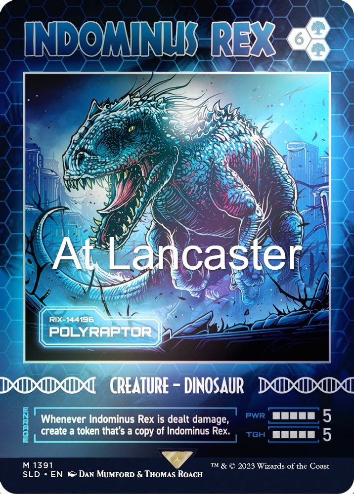 Indominus Rex - Polyraptor (Rainbow Foil) - 1391 Secret Lair Drop Series Mythic Magic: The Gathering - NM (Lanc)