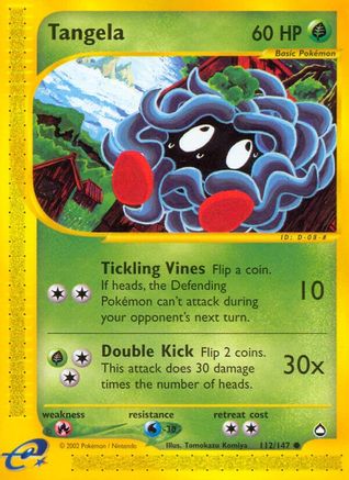 Tangela - 112/147 Aquapolis Common Pokemon - NM