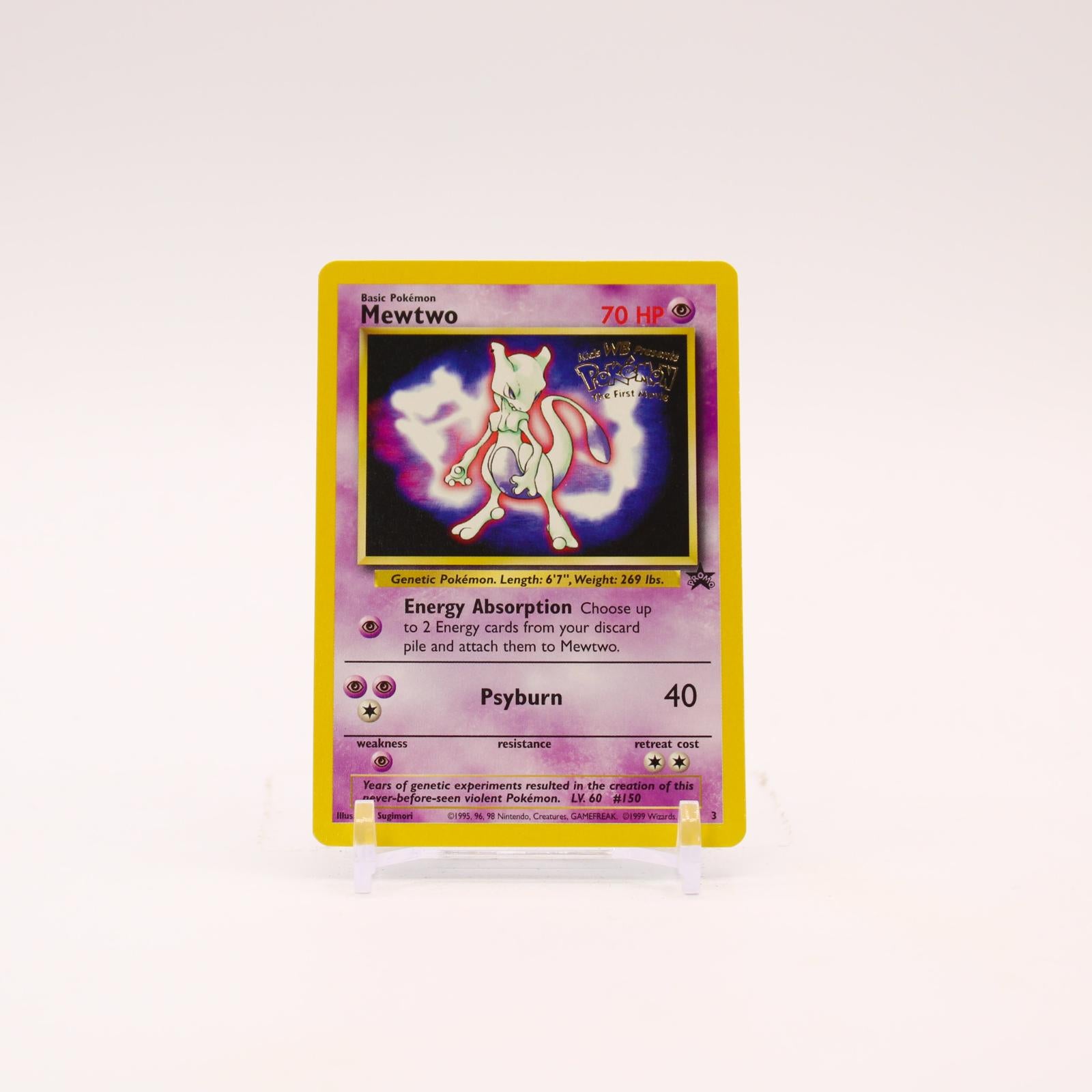 Mewtwo - 3 WOTC Black Star Promo Pokemon - LP