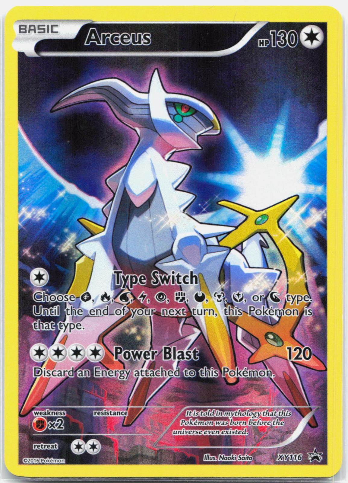 Arceus - XY116 Black Star Promo Full Art Pokemon - NM/LP