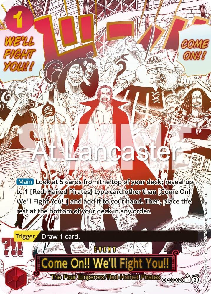 Come On!! We'll Fight You!! (Alternate Art) - OP09-020 Premium Booster -The Best- Vol. 2 Rare One Piece - NM (Lanc)