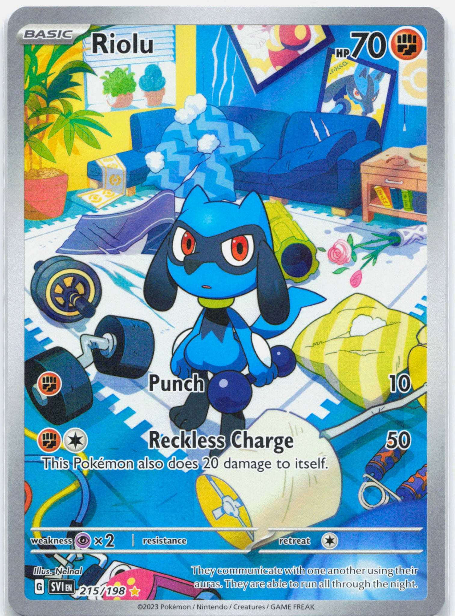 Riolu - 215/198 Scarlet & Violet Illustration Rare Pokemon - NM