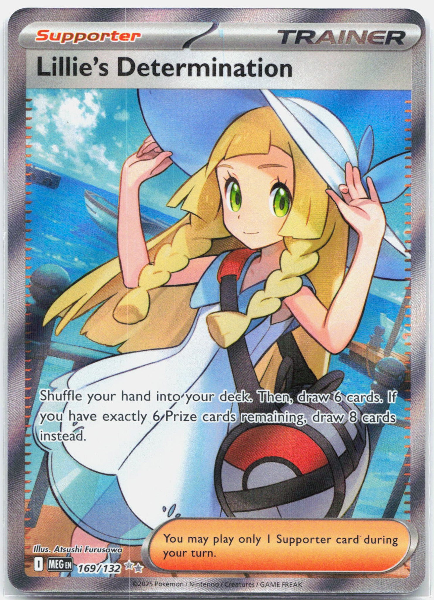 Lillie's Determination - 169/132 Mega Evolution Full Art Trainer - NM