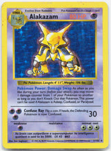Load image into Gallery viewer, Alakazam - 1/102 Base Set Shadowless Unlimited Holo Rare Pokemon - MP/HP
