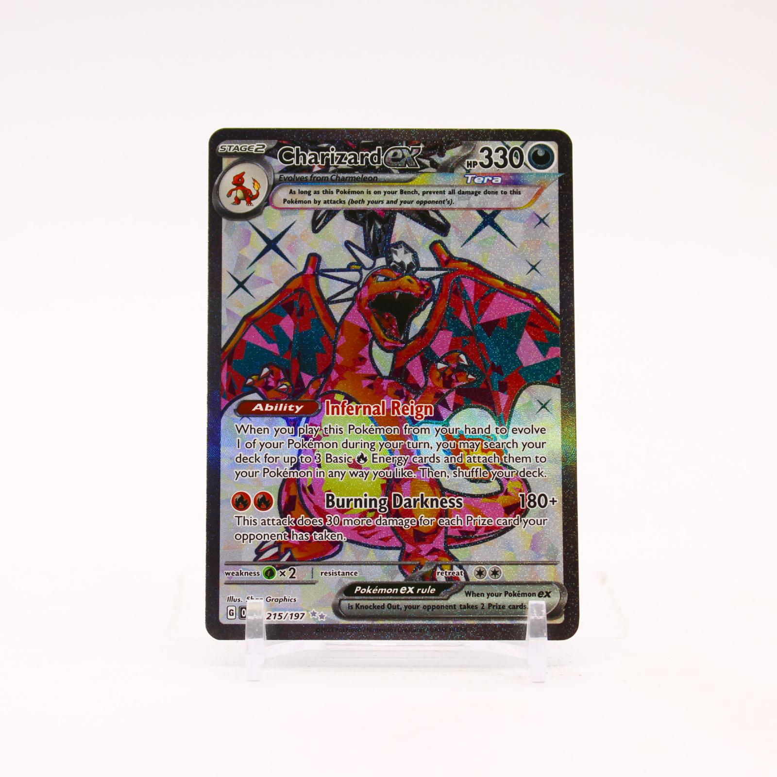 Charizard ex - 215/197 Obsidian Flames Holo Full Art Pokemon - NM/LP