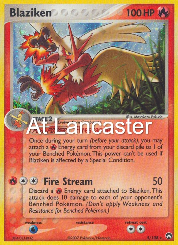 Blaziken - 5/108 Power Keepers Rare Pokemon - NM/LP (Lanc)