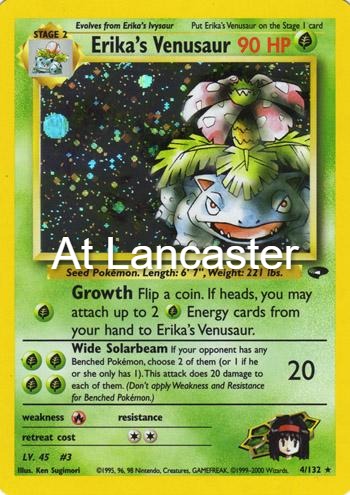 Erika's Venusaur - 4/132 Gym Challenge Unlimited Holo Rare Pokemon - LP (Lanc)