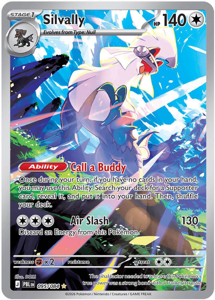 Silvally - 095/084 Pitch Black Illustration Rare Holo Pokemon - NM