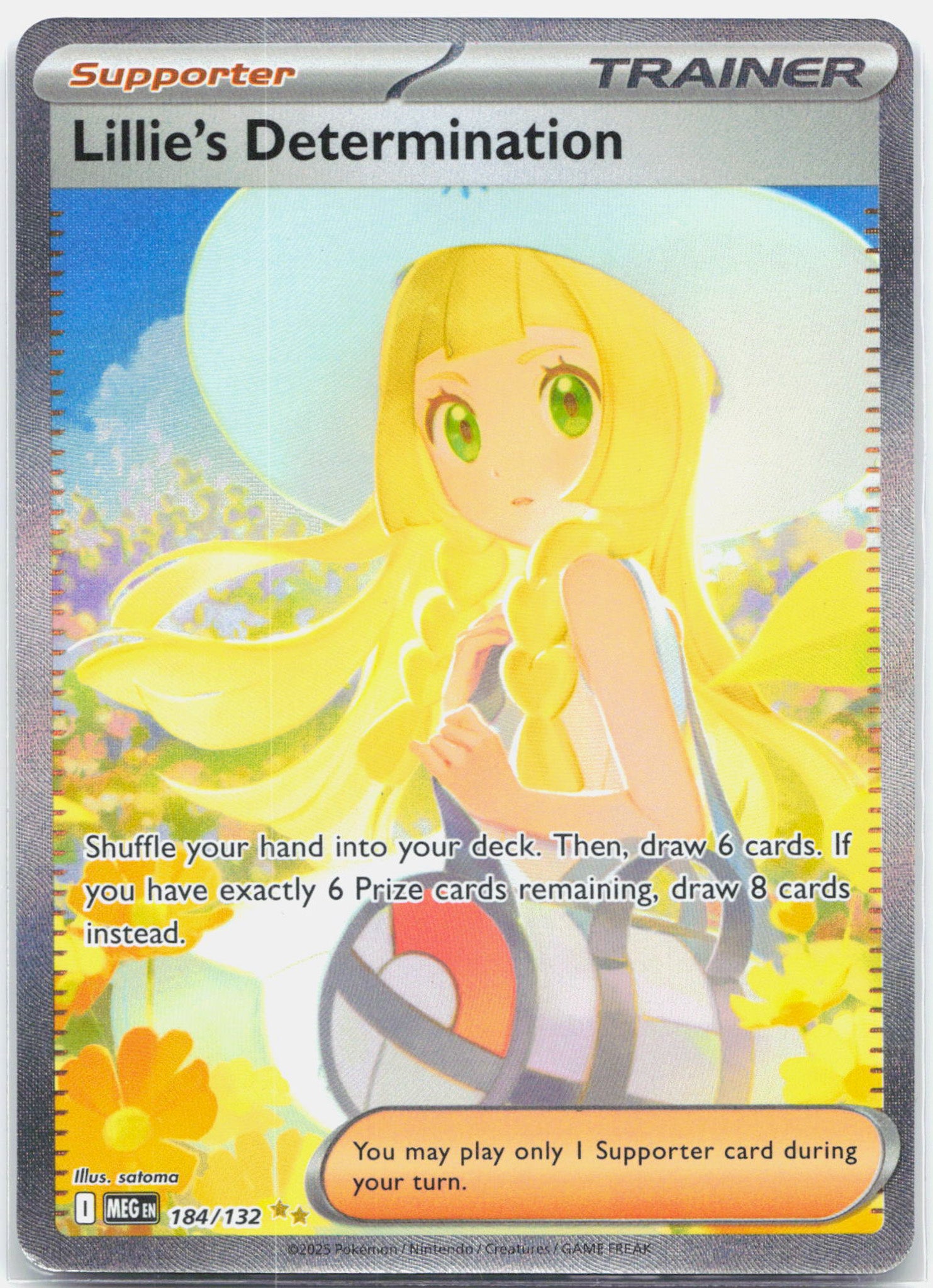 Lillie's Determination - 184/132 Mega Evolution Special Illustration Trainer - LP