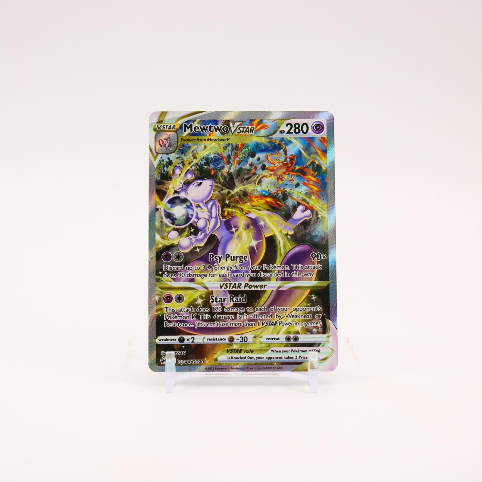 Mewtwo Vstar - GG44/GG70 Crown Zenith Galarian Gallery Pokemon - NM/MINT