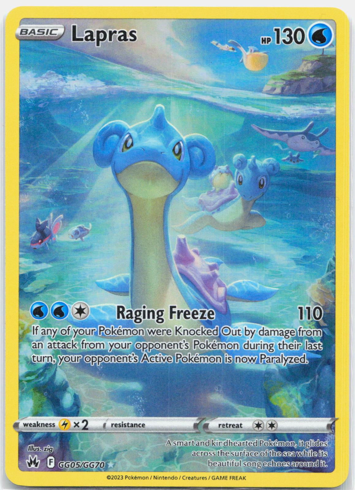 Lapras - GG05/GG70 Crown Zenith Galarian Gallery Pokemon - NM
