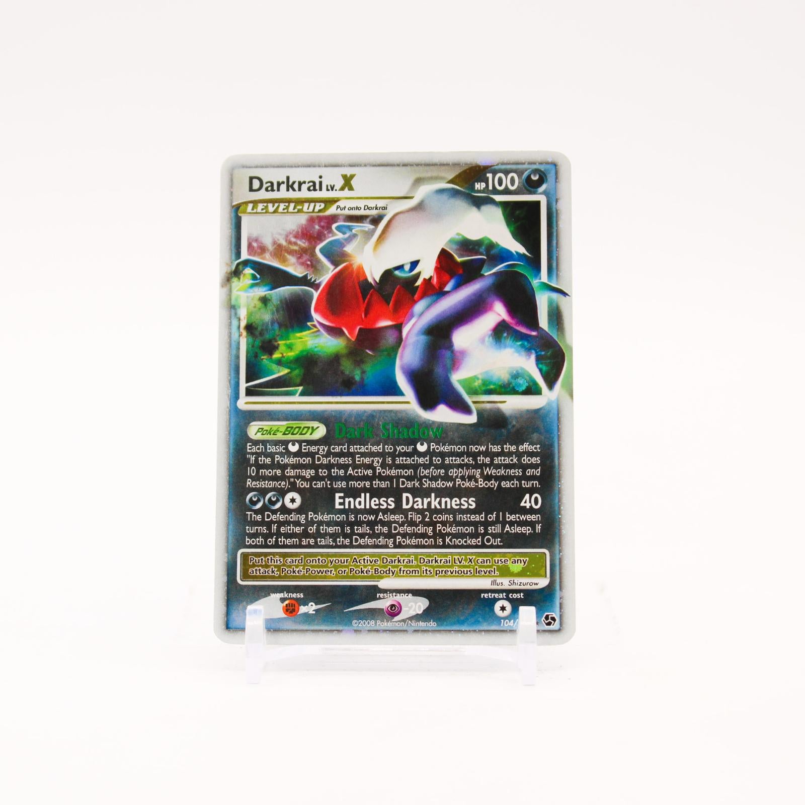 Darkrai LV.X - 104/106 Great Encounters Holo Ultra Rare Pokemon - LP/MP