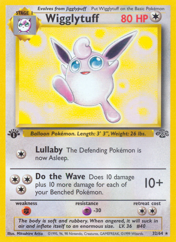 Wigglytuff - 32/64 Jungle Rare Unlimited Pokemon - NM