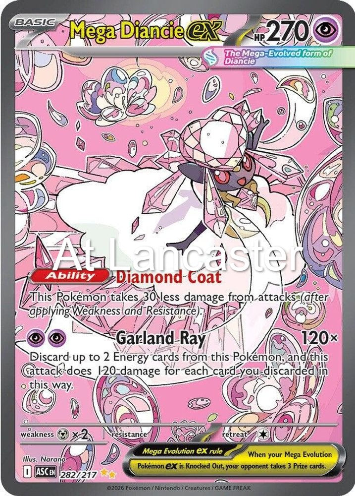 Mega Diancie ex - 282/217 Ascended Heroes Special Illustration Rare Pokemon - NM (Lanc)