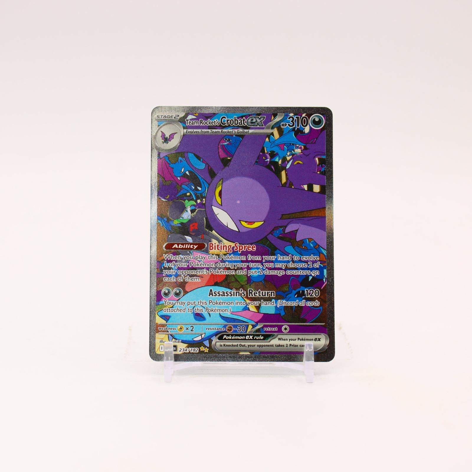 Team Rocket's Crobat ex - 234/182 Destined Rivals Special Illustration Pokemon - NM/MINT
