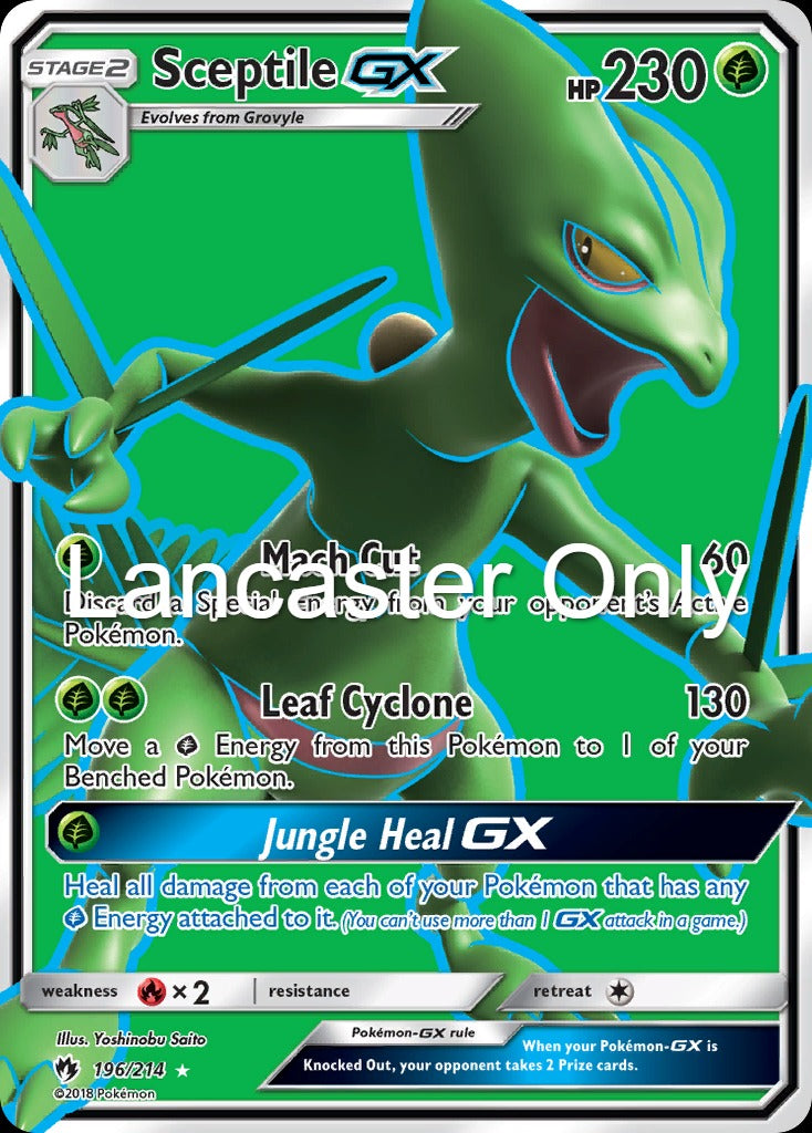 Sceptile GX - 196/214 Lost Thunder Holo Ultra Rare Pokemon - NM (Lanc)