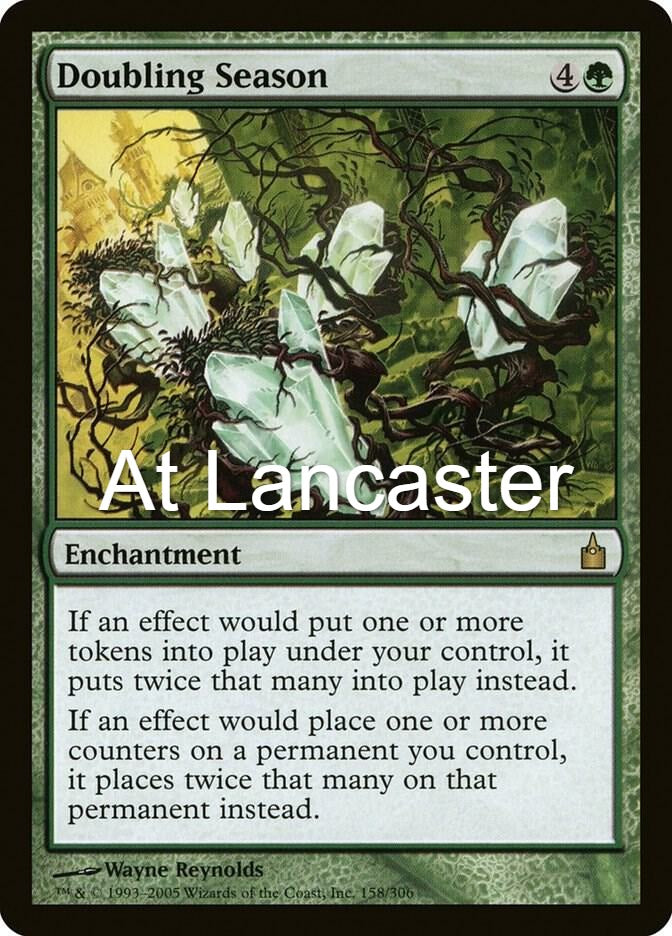 Doubling Season - 158 Ravnica: City of Guilds Rare Magic: The Gathering - LP/MP (Lanc)