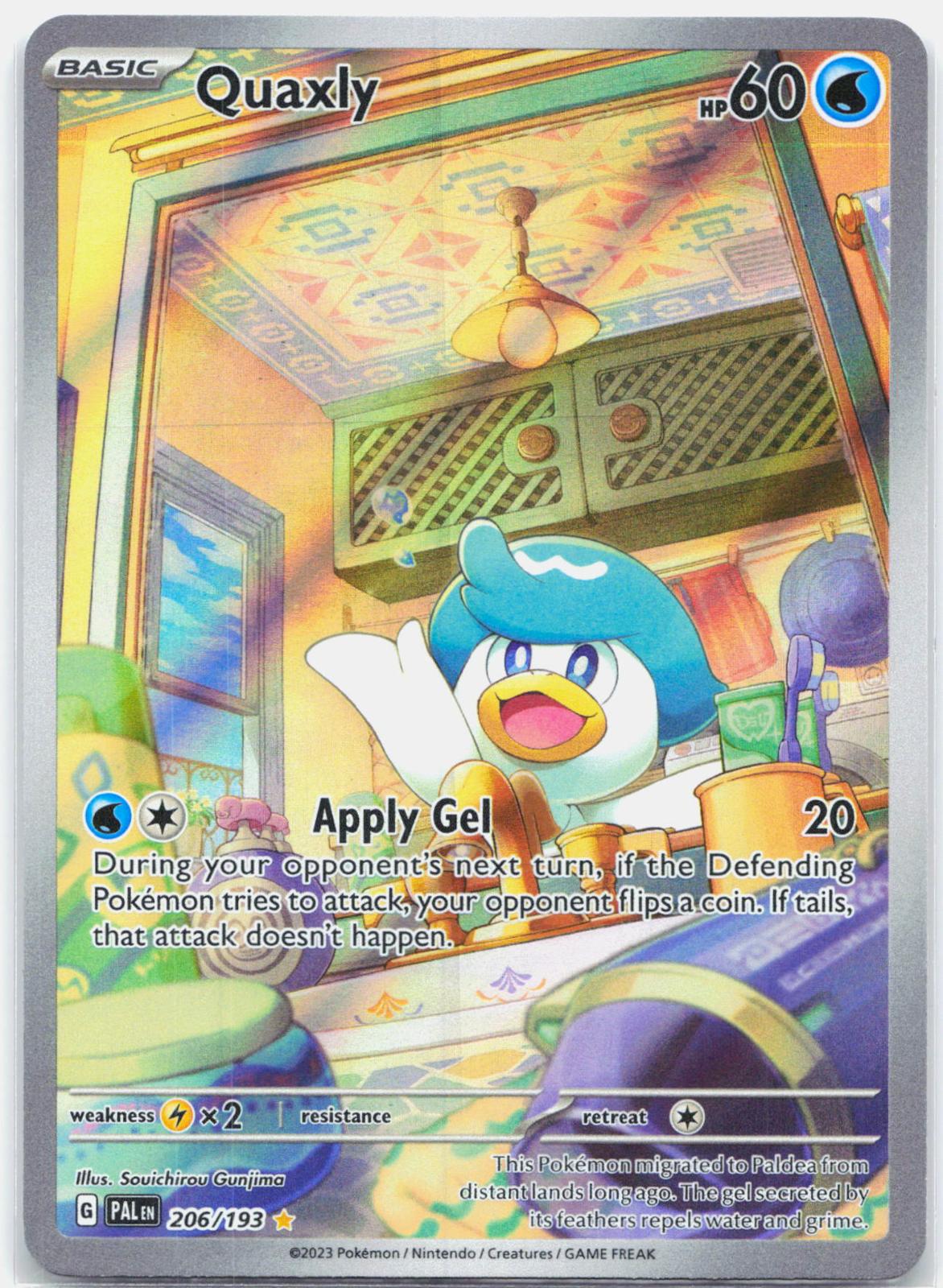 Quaxly - 206/193 Paldea Evolved Illustration Rare Pokemon - NM
